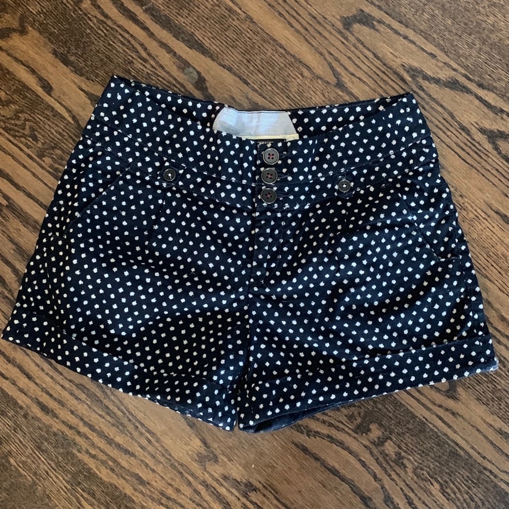 Navy polka dot shorts